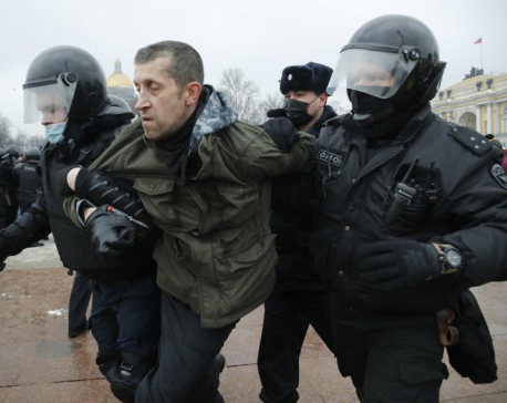 Police arrest over 1,000 at Russia protests backing jailed Kremlin foe Navalny