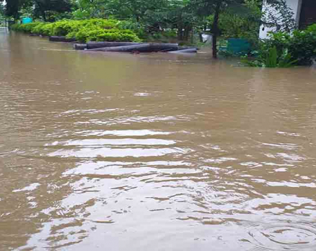 Flood destroys under-construction embankment