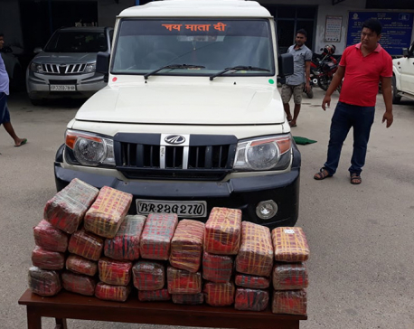 Police seize 60 kg marijuana from car with Indian plate number