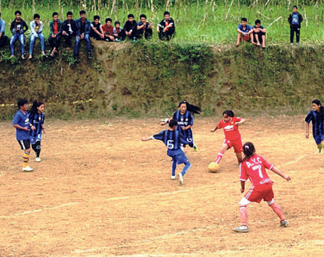 Football craze in Panchthar during winter