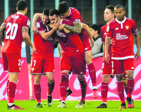 Three-star Iborra sends Sevilla to third spot