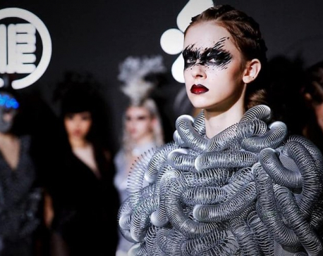 Lights! Models! Garbage! Taiwan designer turns waste into fashion