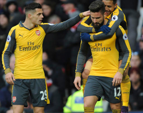 Giroud snatches point for Arsenal against Manchester United