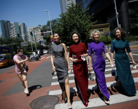 Remove masks, celebrate freedom: fashion grannies return to Beijing street 'catwalk'