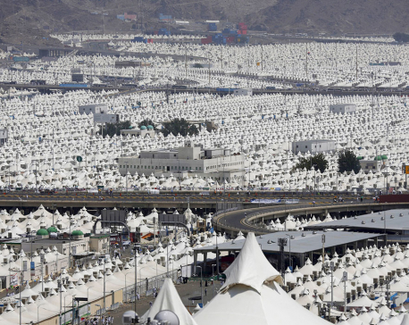 Muslim pilgrims ahead of the annual Hajj pilgrimage