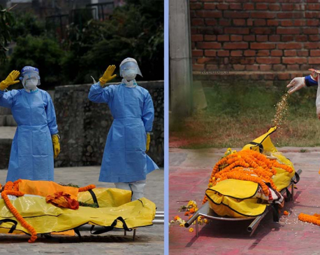 IN PICS: Nepal Army personnel cremating those dying of COVID-19 at Pashupatinath