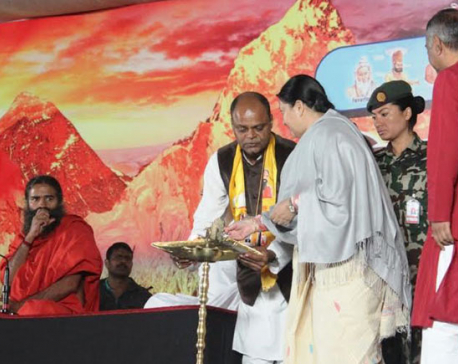 Prez Bhandari inaugurates yoga camp in Birgunj