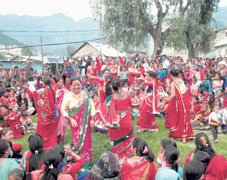 Jumla women celebrate Teej against Chhaupadi