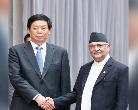 Visiting CPC leader holds meeting with UML Chairman Oli