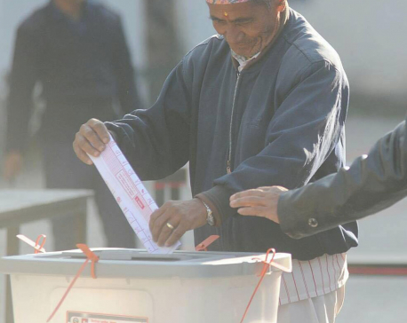 Voting at Mangalbazar (Photo Feature)