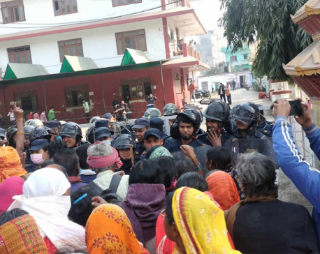 Locals of Rampurwa picket CDO office demanding action against land mafia