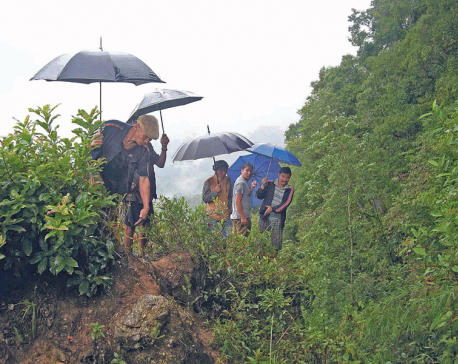 Entire village under risk of landslide