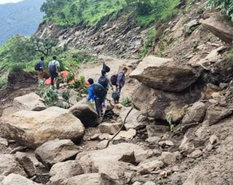 Landslide obstructs Karnali Highway