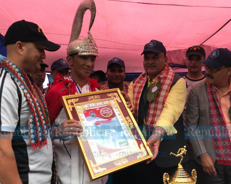 Magar wins crown of Liglige Race in Gorkha