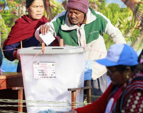 In pictures: Voting in Padma School Kathmandu