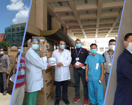 Surya Nepal provides medical supplies worth Rs. 6.5 million to three govt Hospitals in Kathmandu