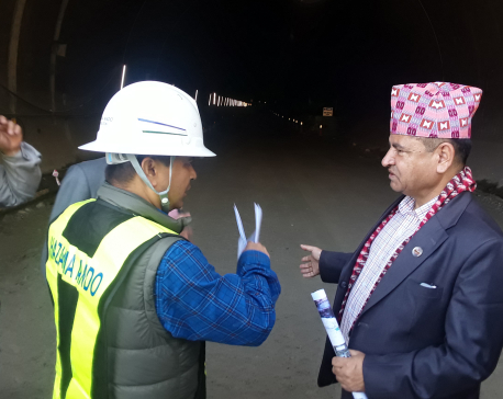 Minister Jwala makes onsite visit to Nagdhunga tunnel project