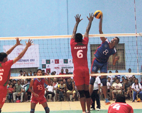 Nepal defeats Bangladesh in volleyball friendly