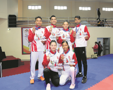 Rasaili, Maharjan win golds in karate