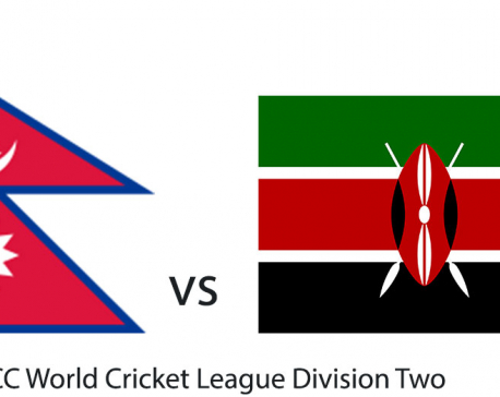 Nepal facing Kenya at ICC World Cricket League Division Two