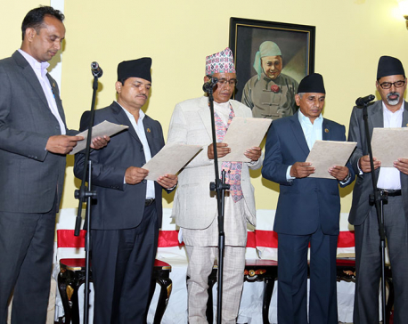 Five ministers administered oath