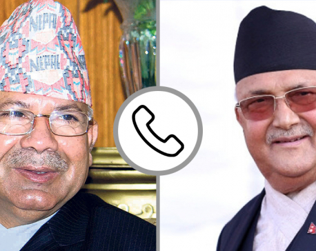 Oli, Nepal hold telephone conversation as dissident UML lawmakers prepare to resign en masse