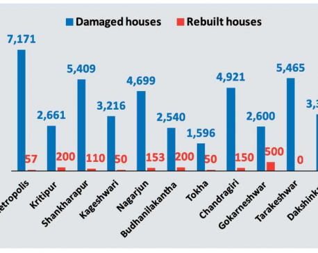 Only 57 quake-damaged houses in KMC rebuilt so far