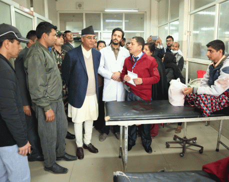 PM visits Udayapur blast victims