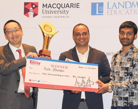 Pratik wins National Essay Competition 2017