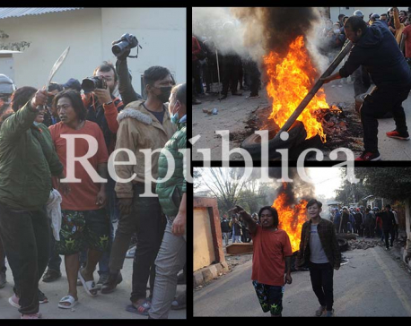 Thapathali slum area turns tense over removal of slum dwellers (Photo Feature)