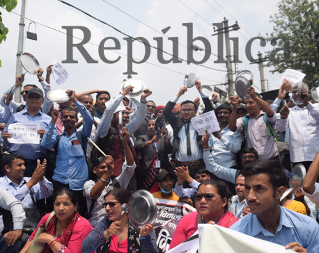Govt school employees demonstrate in Kathmandu as budget fails to address their  concerns (Photo Feature)