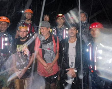 APF rescues four people trapped in flood in Kaski