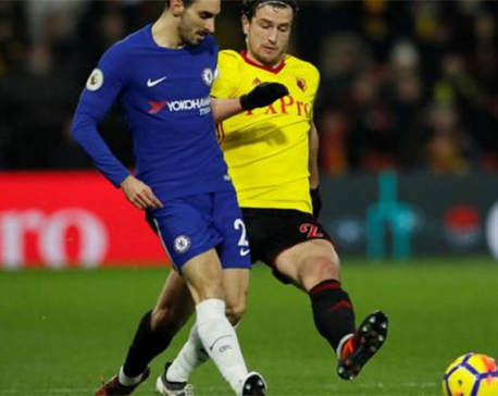 Watford late show sinks 10-man Chelsea