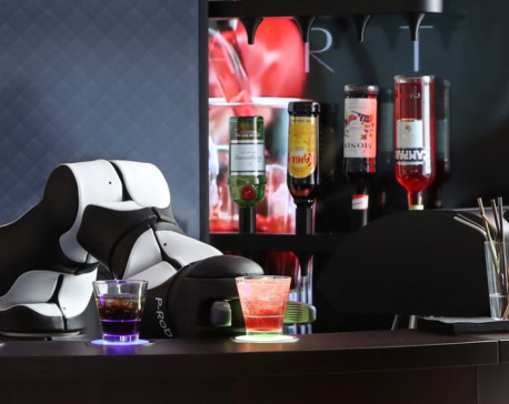 Barney the Swiss robot bartender ready to shake up cocktails