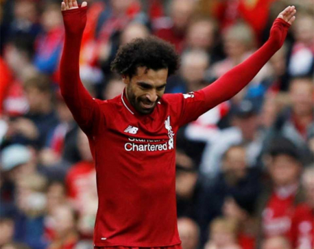 Liverpool's Salah out of Egypt games with ankle problem