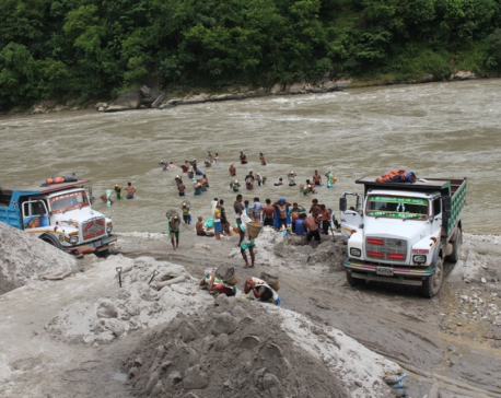 Local administration bans sand mining in Trishuli and other rivers