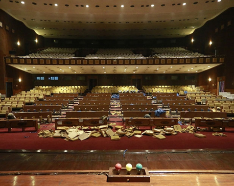 Seats arranged for lawmakers, audience, journalists in parliament