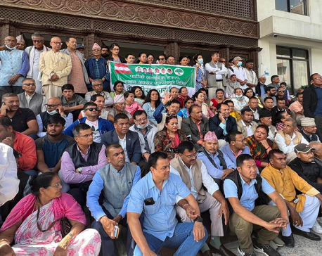 NC rival faction stages a sit-in at party’s head office in Sanepa against Deuba’s unilateral moves