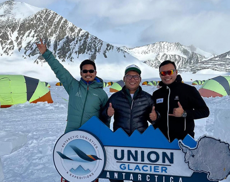 Three Nepali siblings summit Mt Vinson, highest point in Antarctica