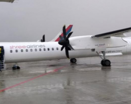 Shree Airlines plane that took off for Dhangadi returns to Kathmandu