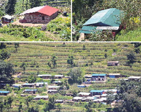 Colorful houses rising in quake-ravaged villages