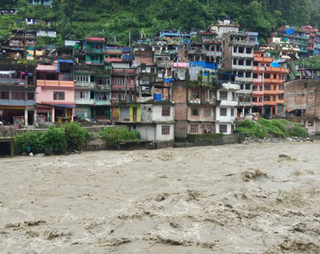 Heavy rain in Nepal-China border area triggers fear of landslide and flash flood in Tamakoshi