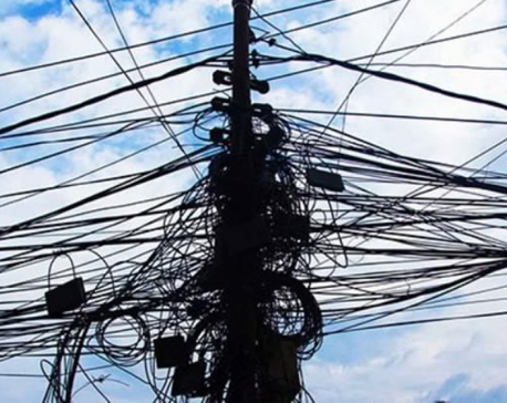 Internet, cable TV wire messes in Kathmandu metropolis to be removed from tomorrow
