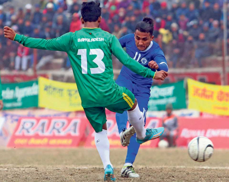 Three Star thrashes Bangladeshi club to reach Aaha Rara semis