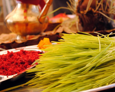 People continue visiting relatives to receive tika, blessings on second day of Dashain