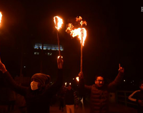 Torch-lit march against ‘unconstitutional’ House dissolution (with photos)