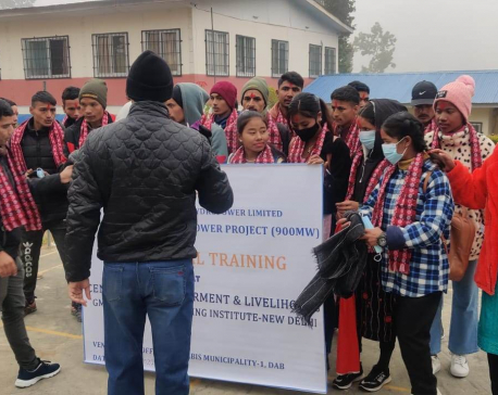GMR provides three-month long vocational training to 23 locals of Upper Karnali hydro project area