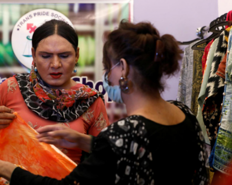 Pakistani transgender woman finds a niche in tailoring