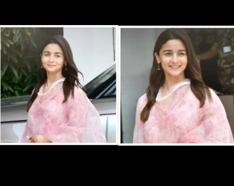 Alia Bhatt looks pretty as a peach in pink as she steps out for the first time after wedding with Ranbir Kapoor
