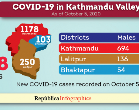 Kathmandu Valley’s COVID-19 cases tally surpasses 30,000 with 1,531 new cases recorded in last 24 hours